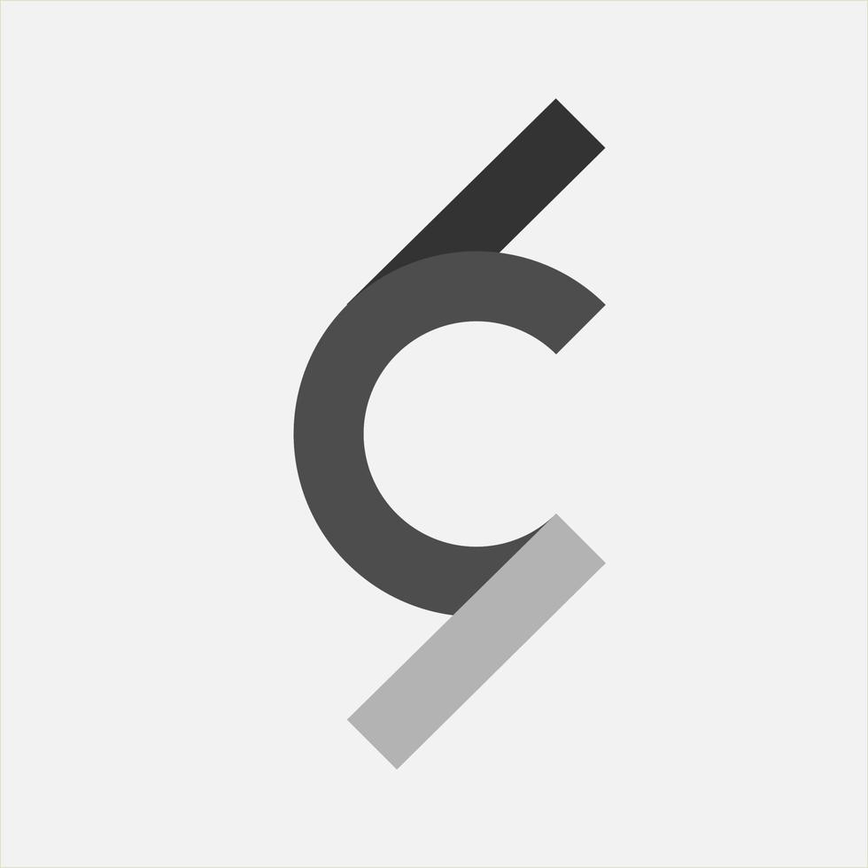 Buchstabe c-Symbol-Logo mit einer Designvorlage für Elementvektoren vektor