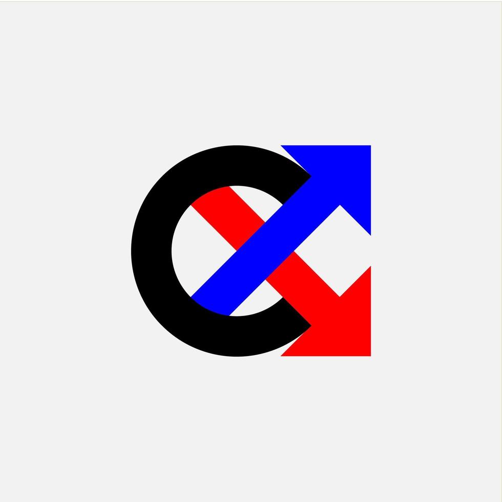 Buchstabe c-Symbol-Logo mit einer Designvorlage für Elementvektoren vektor