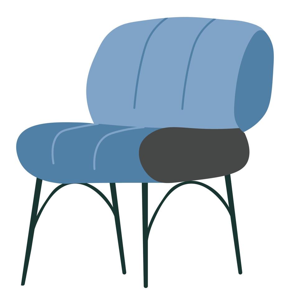 minimalistischer Stuhl, Sessel mit dünnem Beinvektor vektor