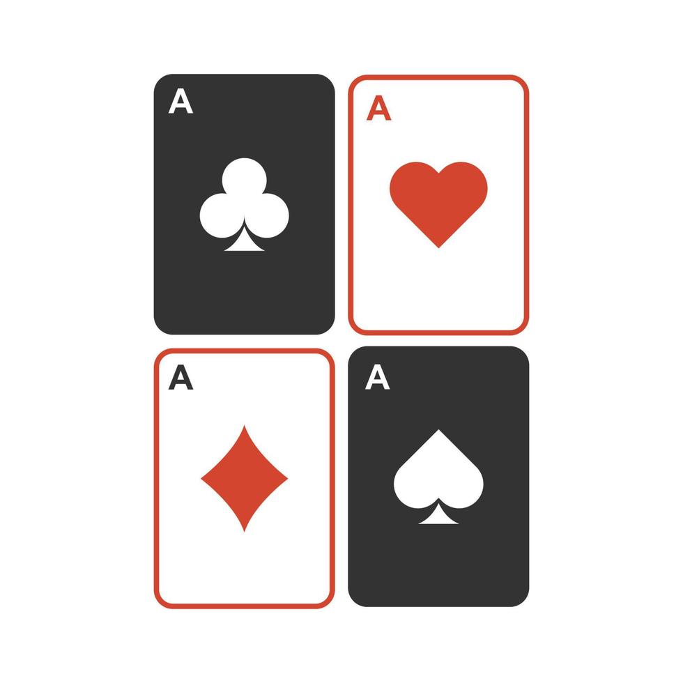 Symbol-Logo-Design für Kartenspiele vektor