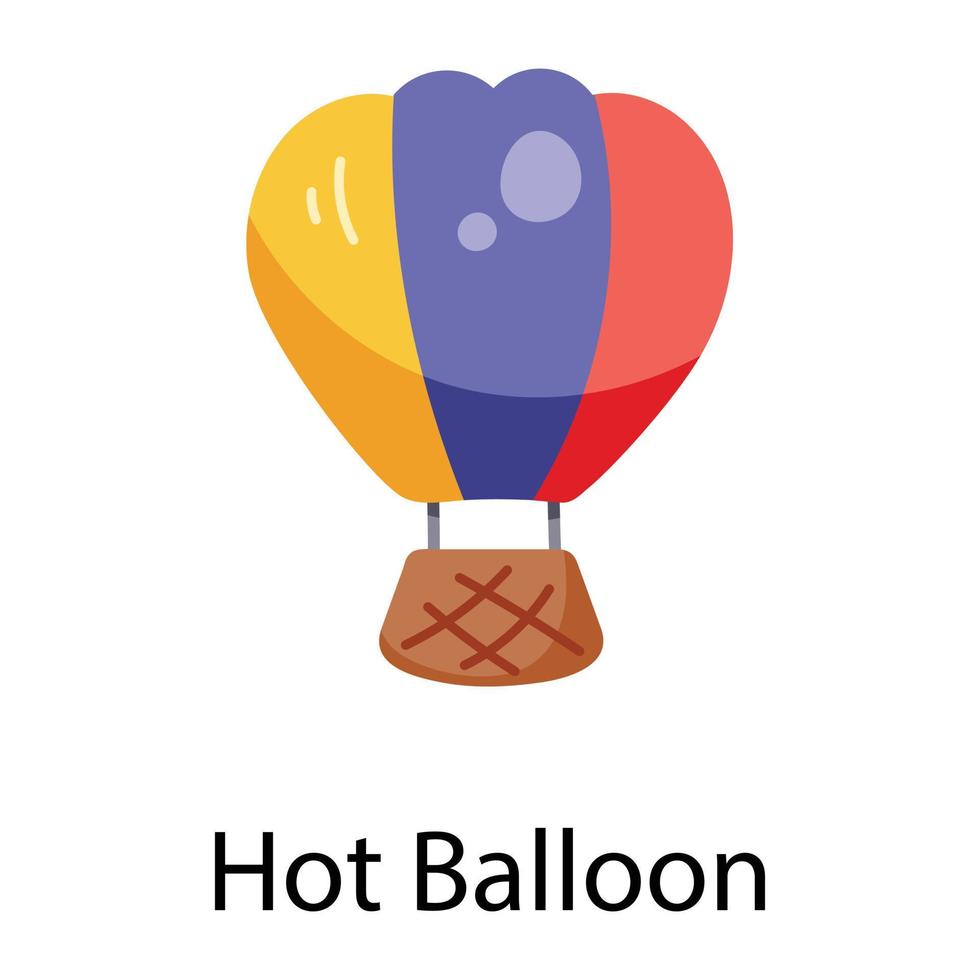 trendiger Heißluftballon vektor
