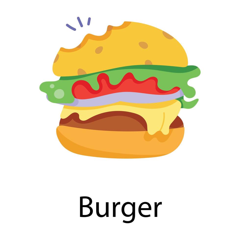 trendiga burgerkoncept vektor