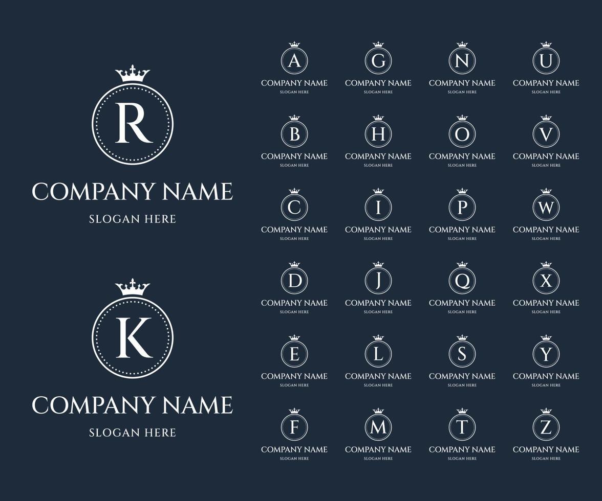 lyx varumärke elegant kunglig logotyp. lyxig kunglig logotyp design. vektor