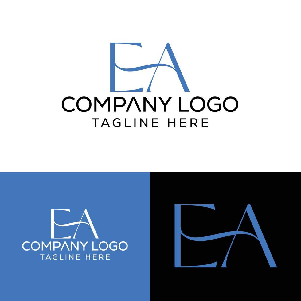 första brev ea logotyp design monogram kreativ modern tecken symbol ikon vektor