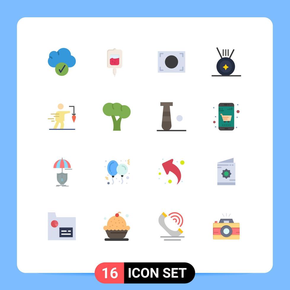 uppsättning av 16 modern ui ikoner symboler tecken för broccoli falsk ram yttre strävan redigerbar packa av kreativ vektor design element