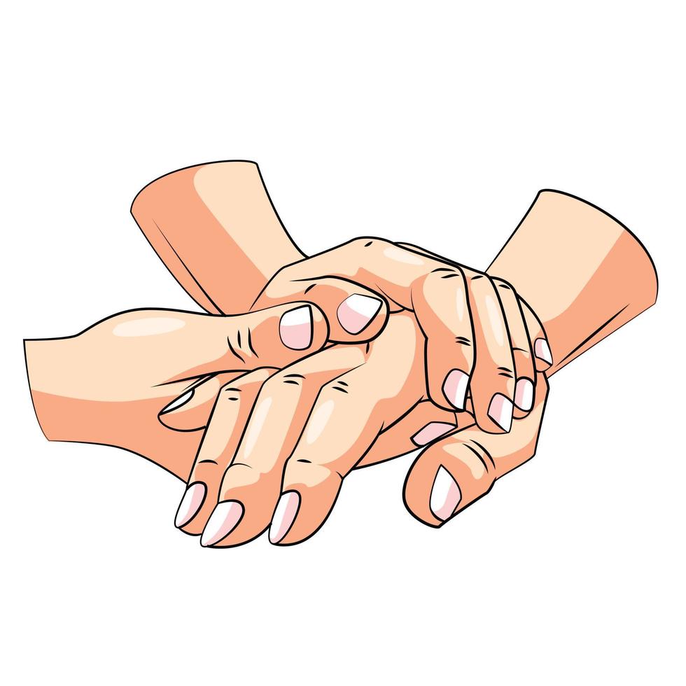 pflege hand illustration design vektor