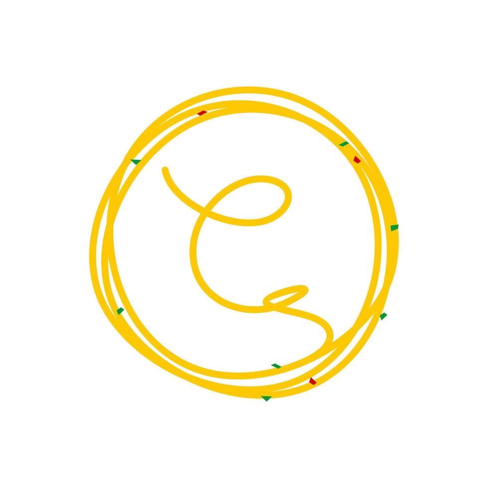Anfangs-C-Kreis-Nudel-Logo vektor