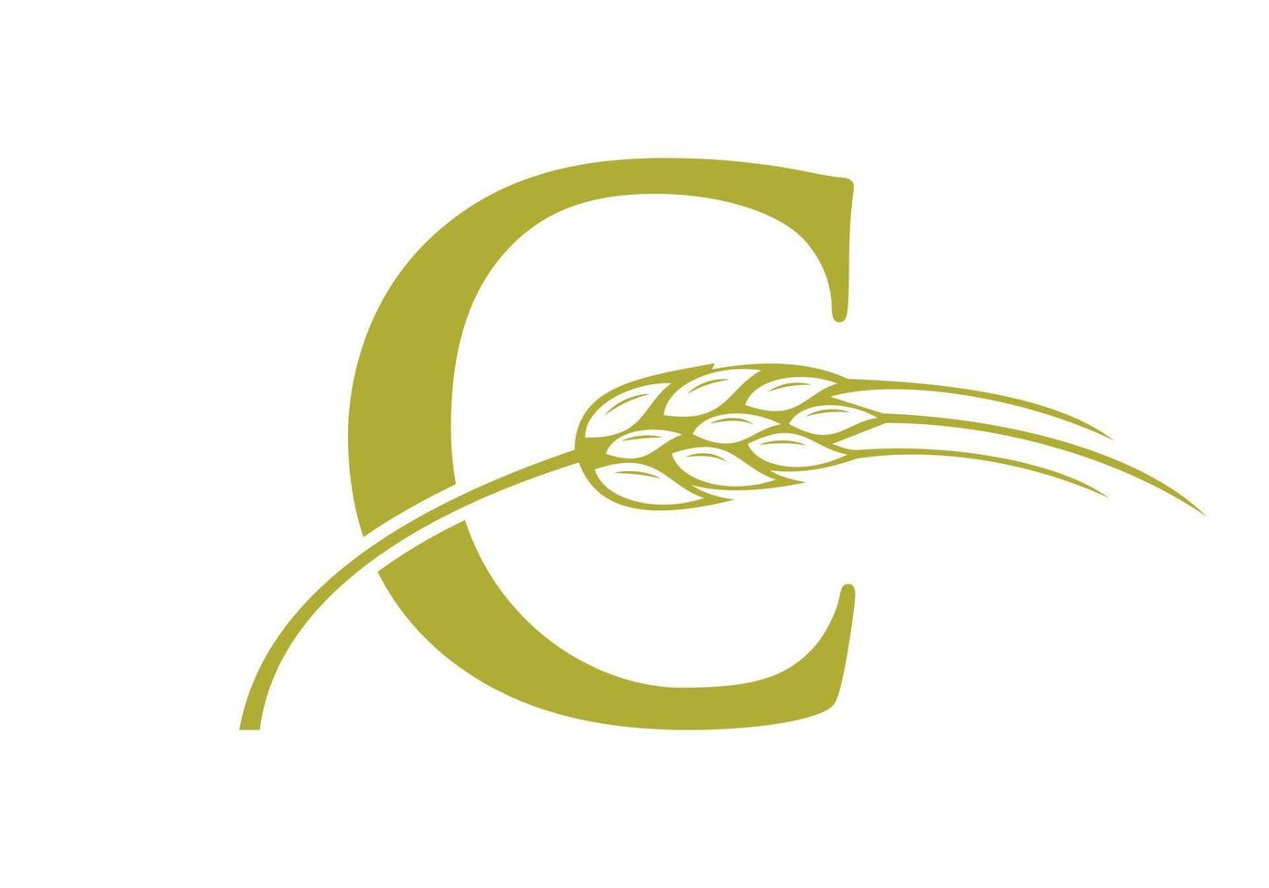 buchstabe c landwirtschaft logo bauernhof vektor