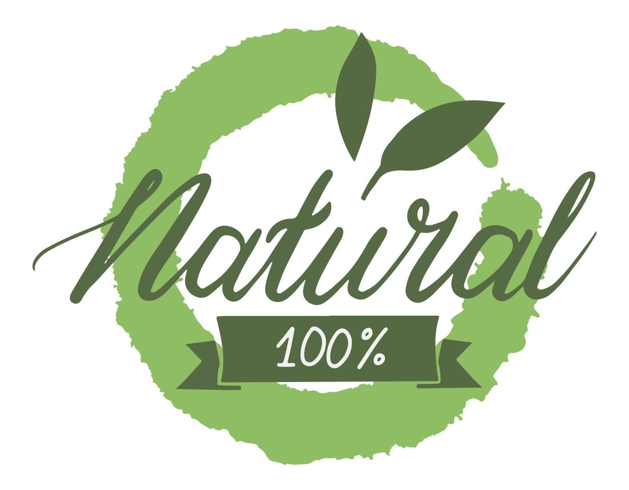 naturlig 100 procent garanti, eco organisk baner vektor