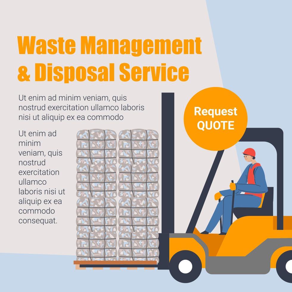 avfall förvaltning och disponibel service, Citat vektor