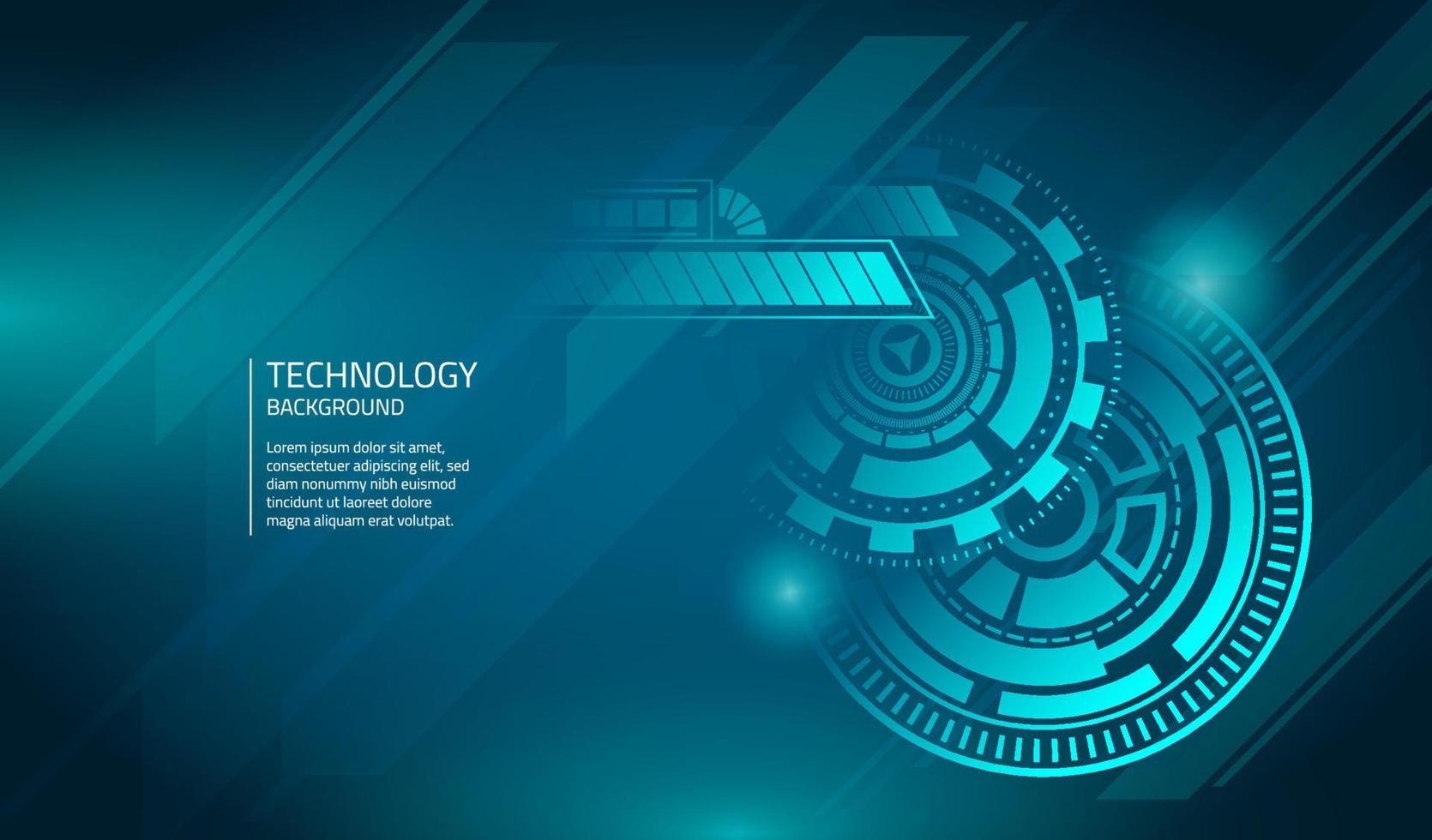 technologie hintergründe blaugrün sci-fi-zahnräder vektor