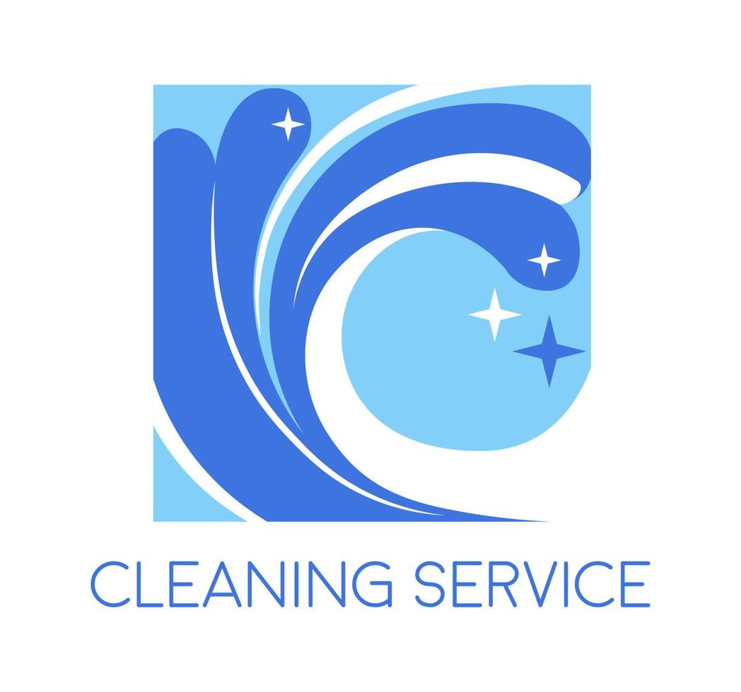 rengöring service, hushåll underhåll logotyp vektor