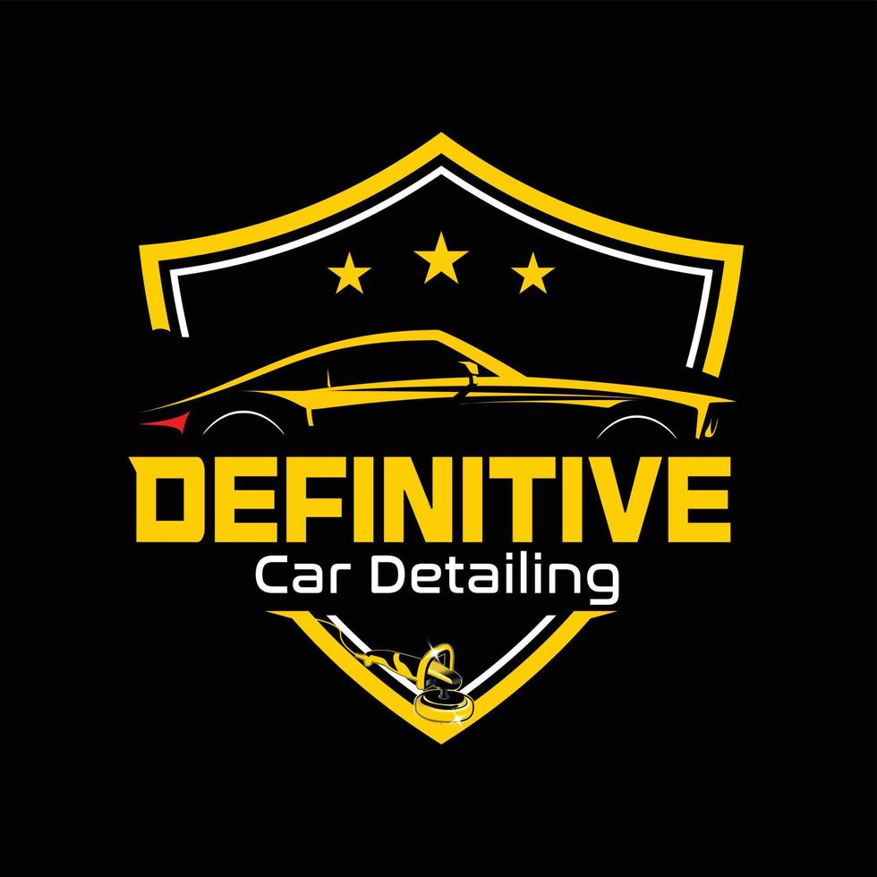 bil detailing logotyp vektor