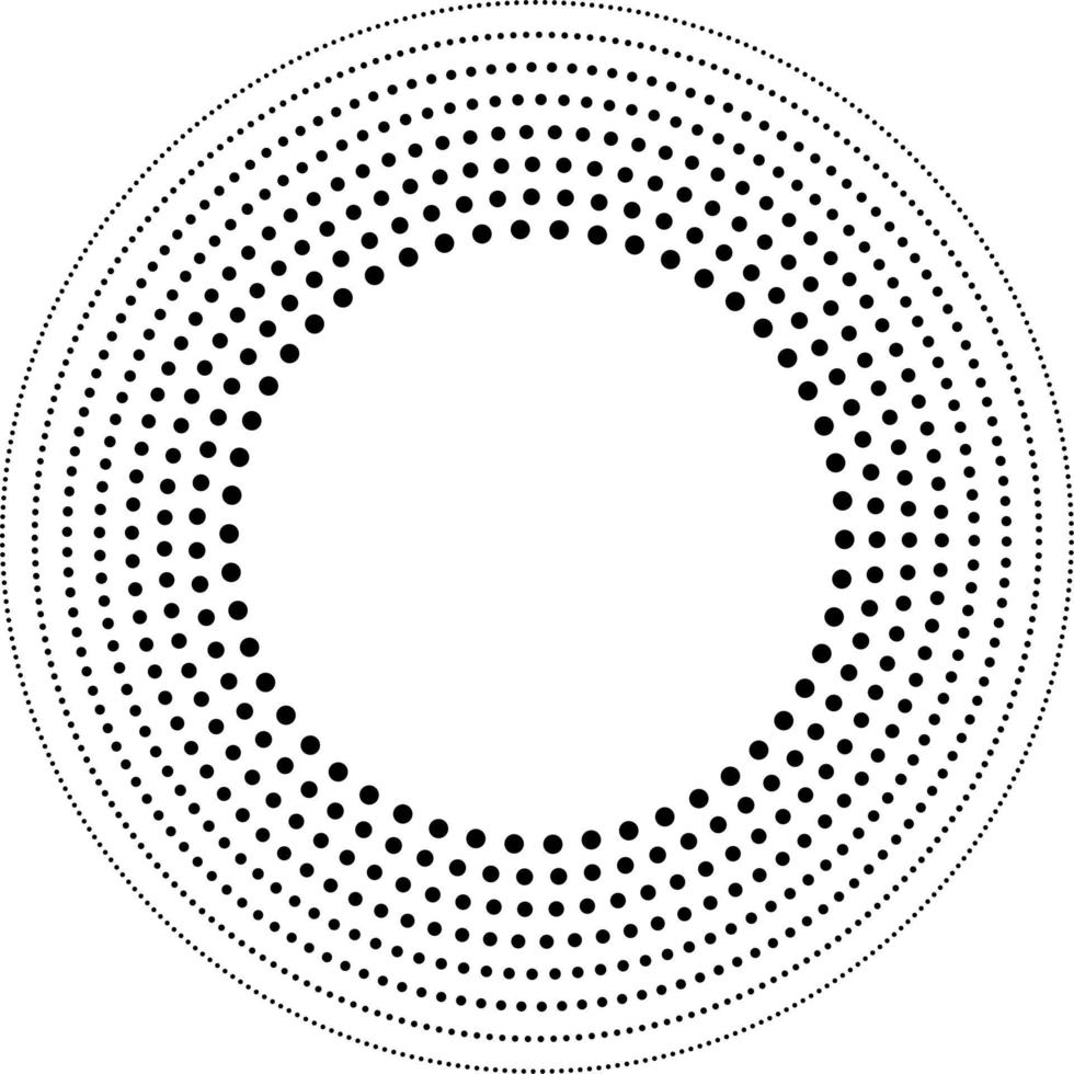 halbtonpunktierter kreisrahmen mit kopierraum für ihren text oder design vektor