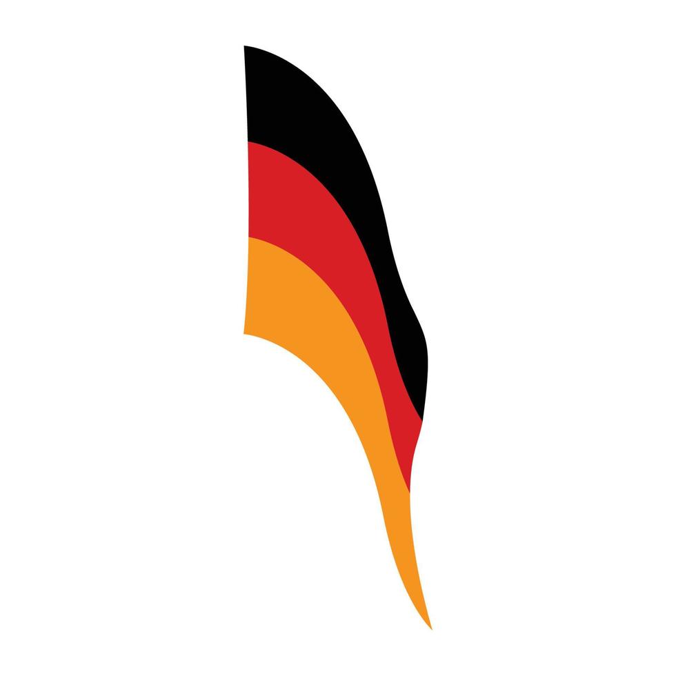 deutsches flaggenlogo-illustrationsdesign vektor