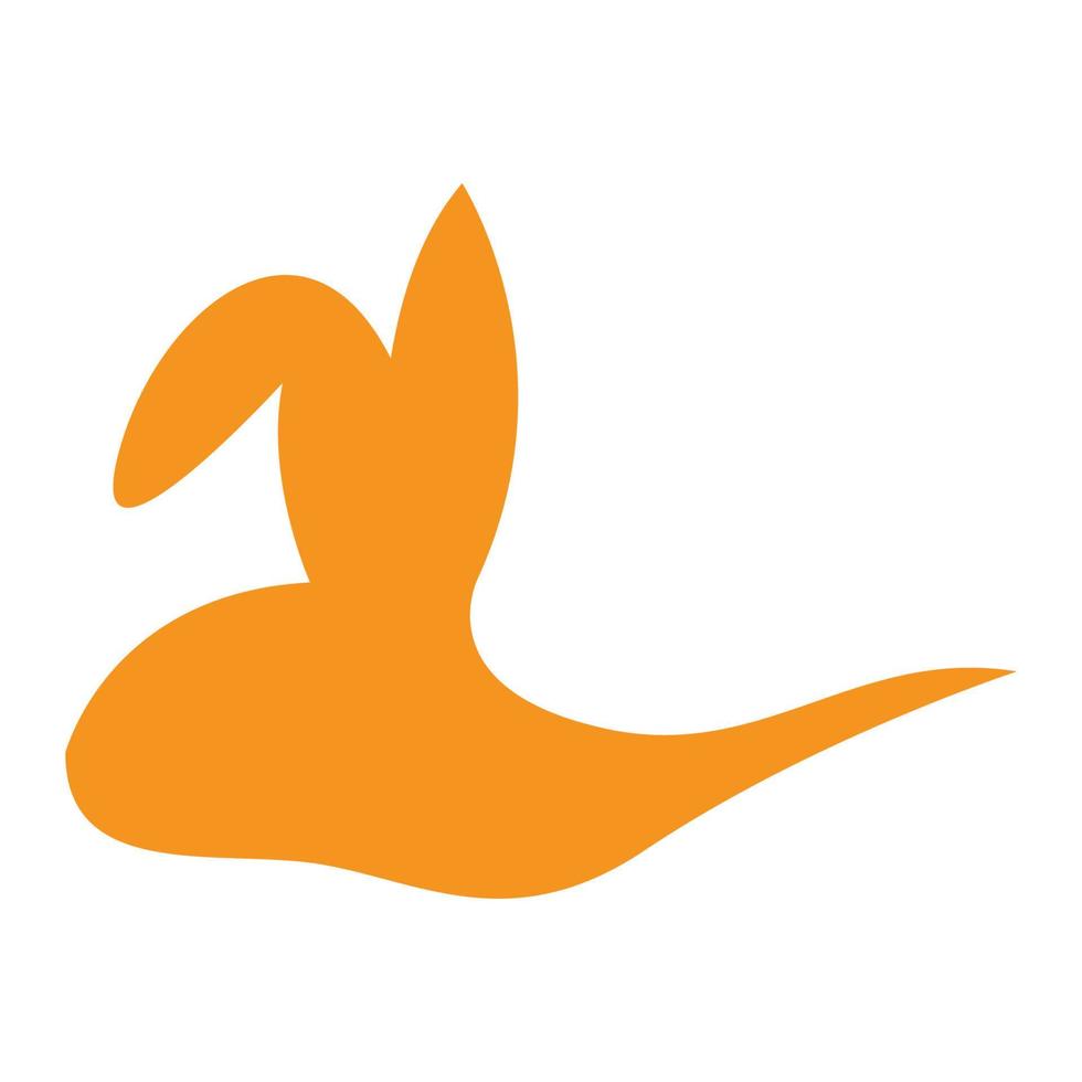 einfache und elegante Kaninchen-Logo-Vektorvorlage vektor