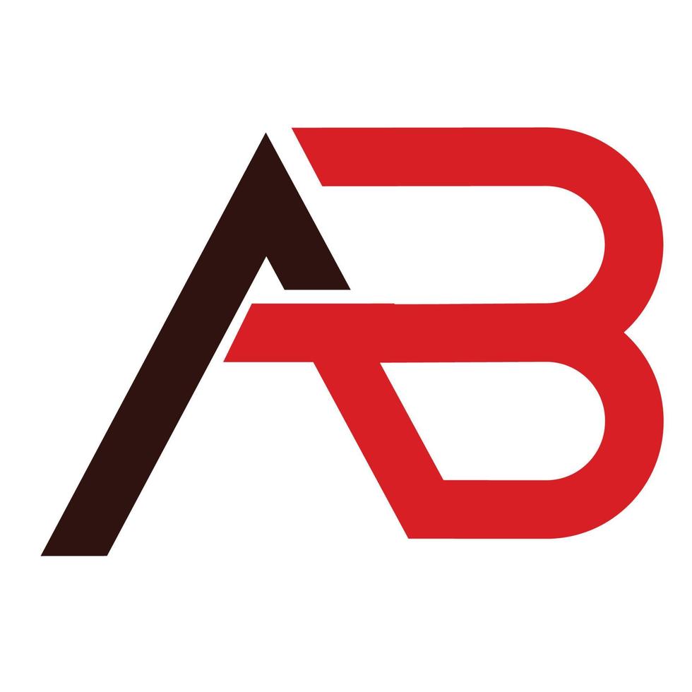 alfabet brev ikon logotyp ab vektor