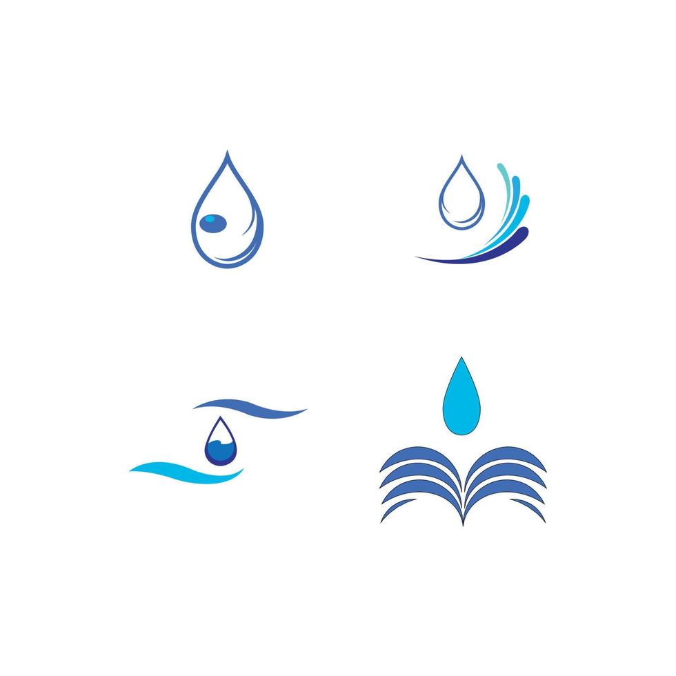 Wassertropfen-Logo-Illustrationsdesign vektor