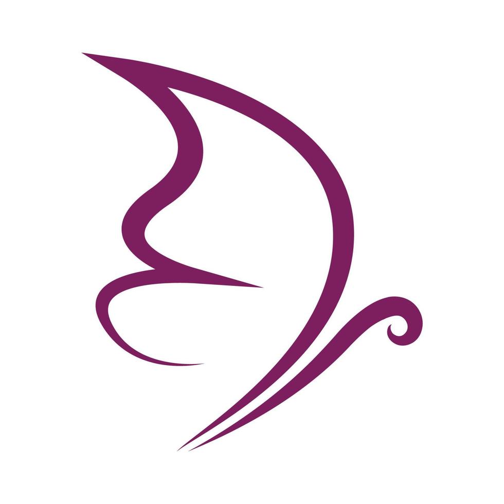 trendige Schmetterlings-Logo-Design-Vektorvorlage vektor