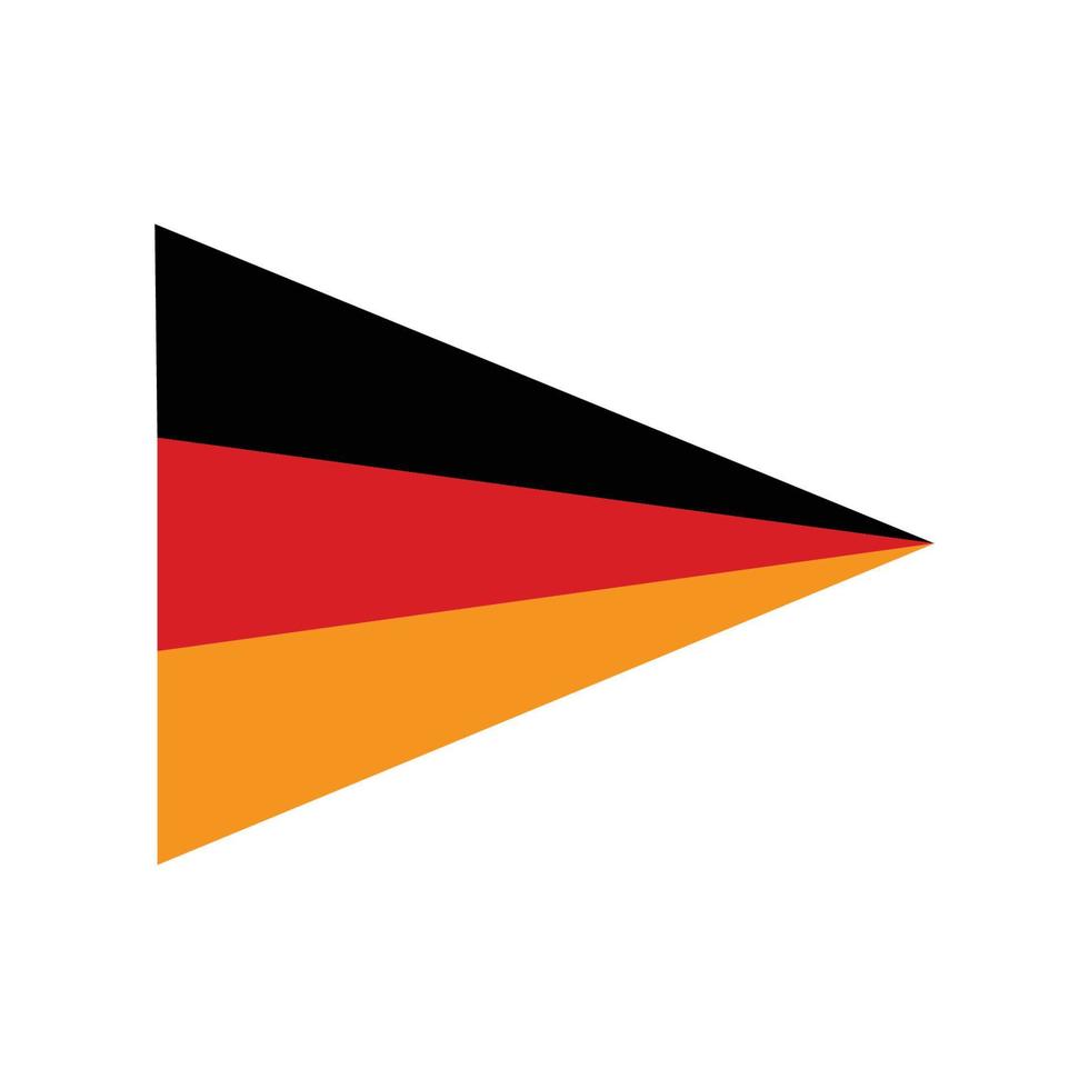 deutsches flaggenlogo-illustrationsdesign vektor