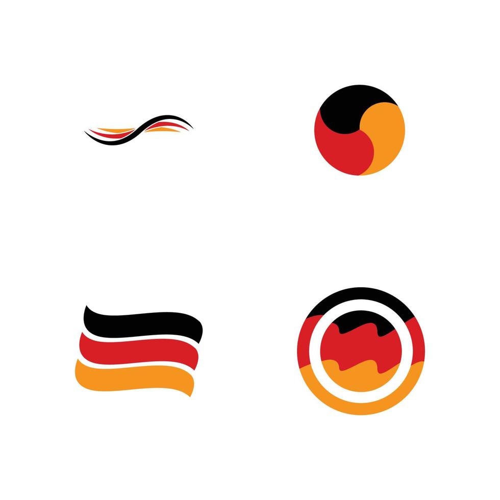 deutsches flaggenlogo-illustrationsdesign vektor