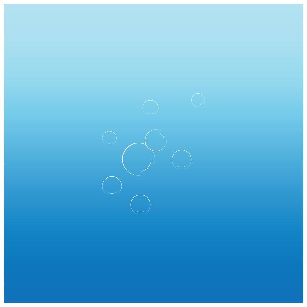 Wasserblasen-Logo-Illustrationsdesign vektor