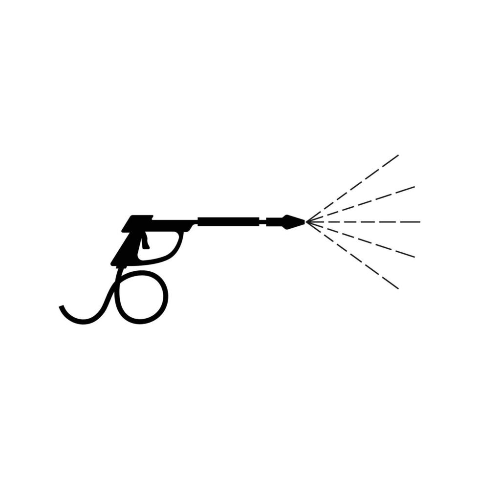 tryck tvättning pistol logotyp mall vektor