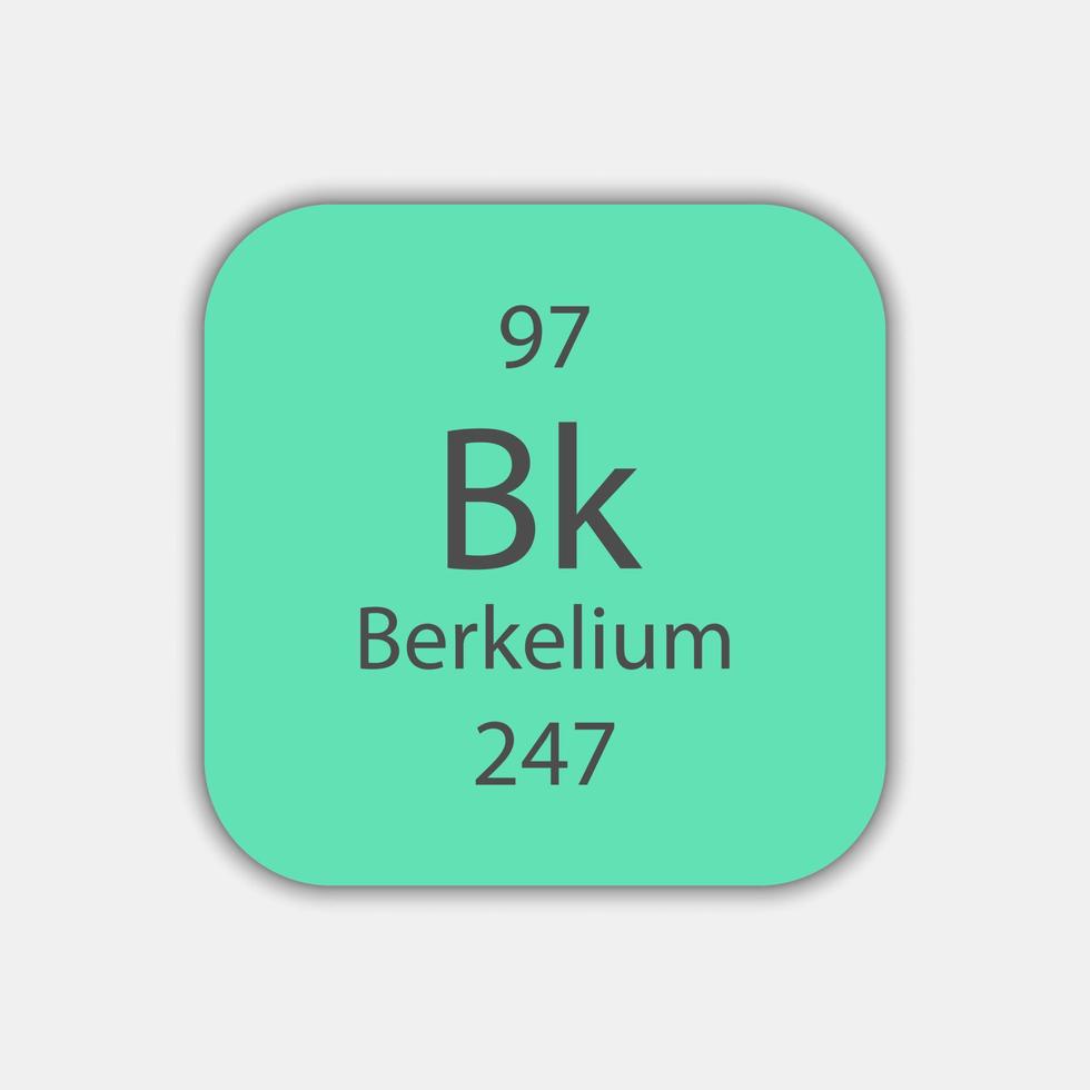 Berkelium-Symbol. chemisches Element des Periodensystems. Vektor-Illustration. vektor