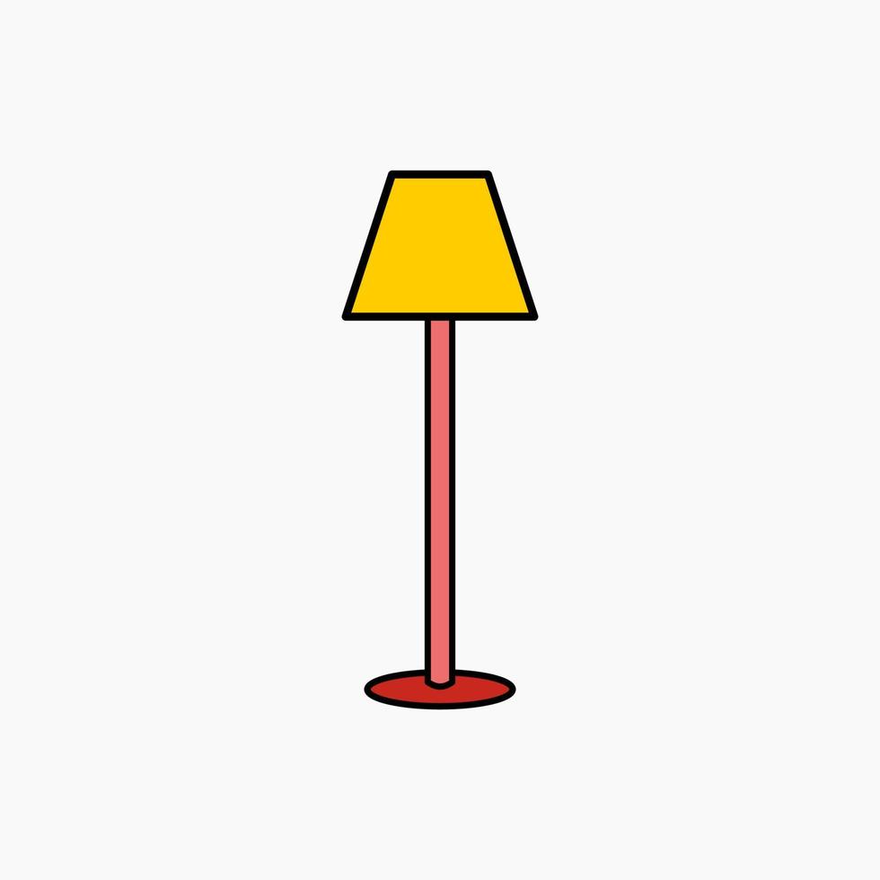 stående lampa klämma konst eller ikon vektor illustration för design dekorationer. möbel tema vektor illustration.