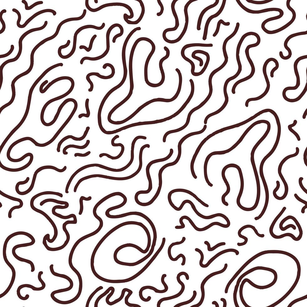 geschwungene und wellenförmige Linien, abstraktes nahtloses Muster vektor
