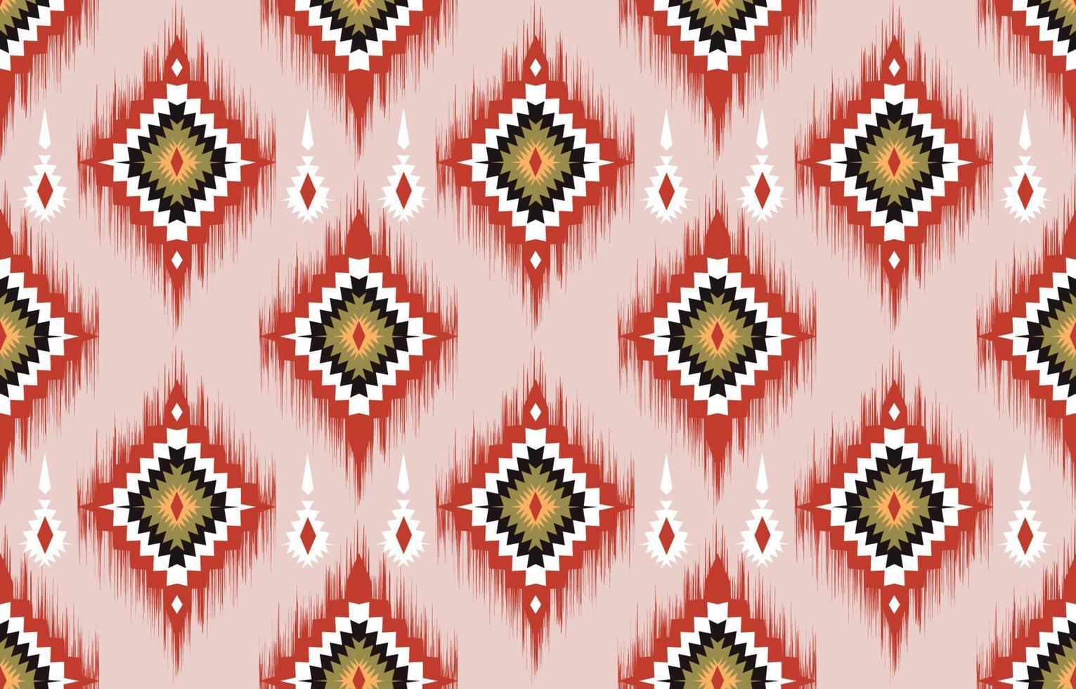 ethnisches nahtloses Muster. vektorgeometrischer stammesafrikanischer indischer traditioneller stickereihintergrund. böhmische Mode. Ikat Stoff Teppich Batik Ornament Chevron Textil Dekoration Tapete Boho Style vektor