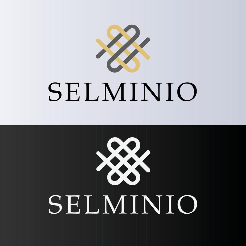 selminio s brev logotyp design vektor