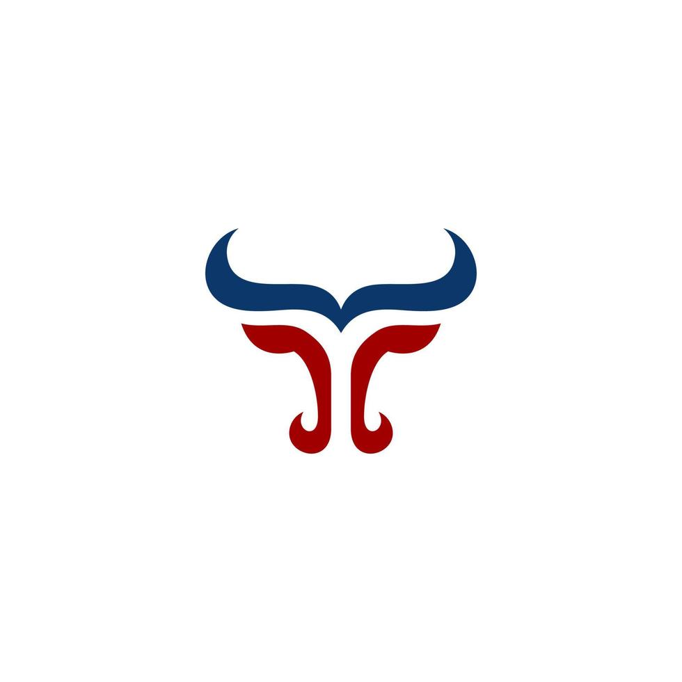 Stier Tier Hörner Logo Vektor Symbol Vorlage Design Vektor