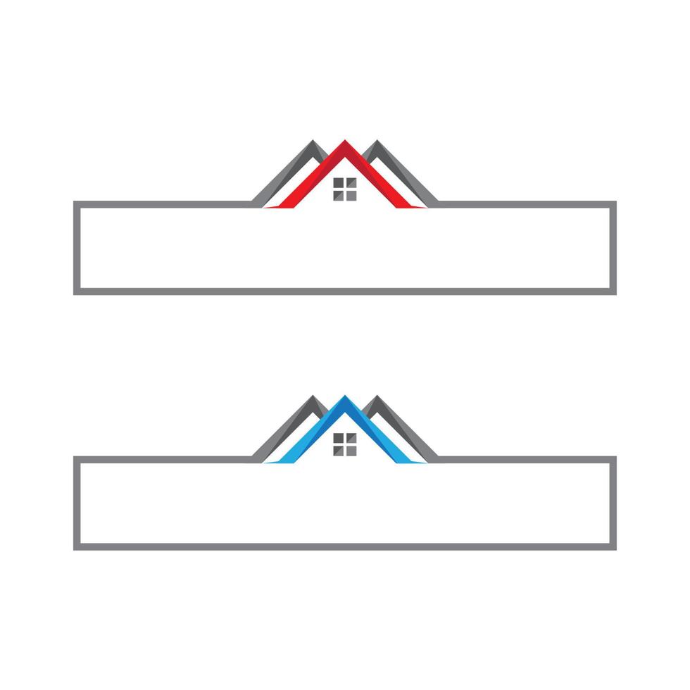 Design von Immobilien- und Konstruktionslogos vektor