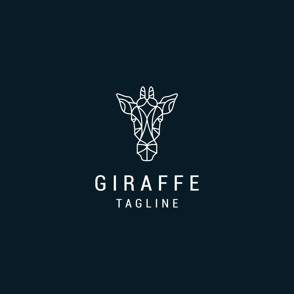 giraff logotyp design ikon vektor