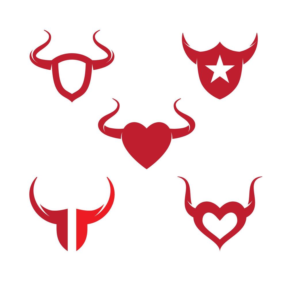 Stier Logo Vorlage Vektor Icon Illustration Design