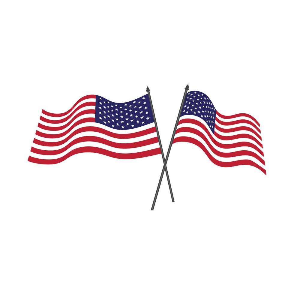 Flagge amerikanische Vektor-Symbol-Illustration vektor