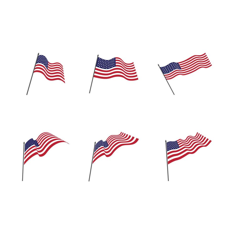 Flagge amerikanische Vektor-Symbol-Illustration vektor