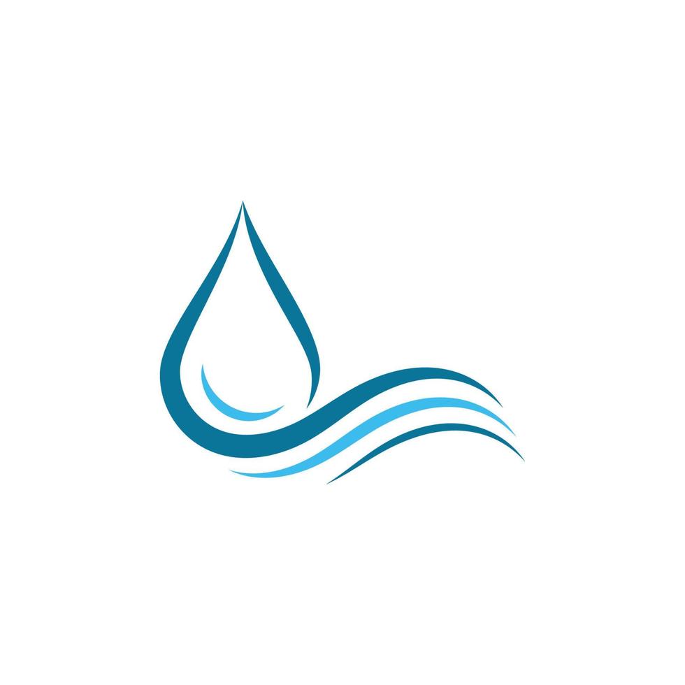 Wassertropfen-Logo-Schablonenvektor vektor