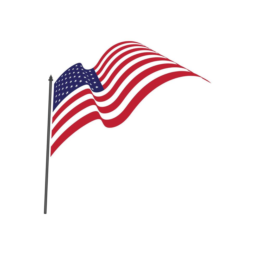 Flagge amerikanische Vektor-Symbol-Illustration vektor