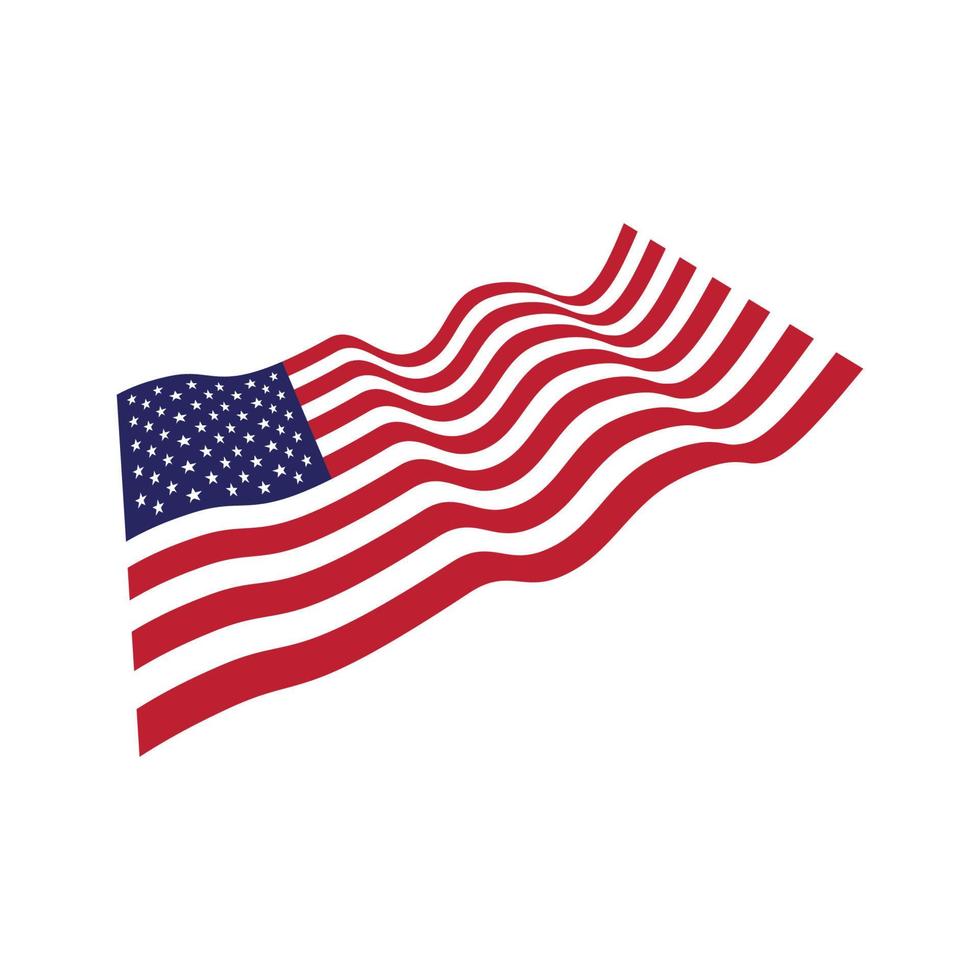 Flagge amerikanische Vektor-Symbol-Illustration vektor