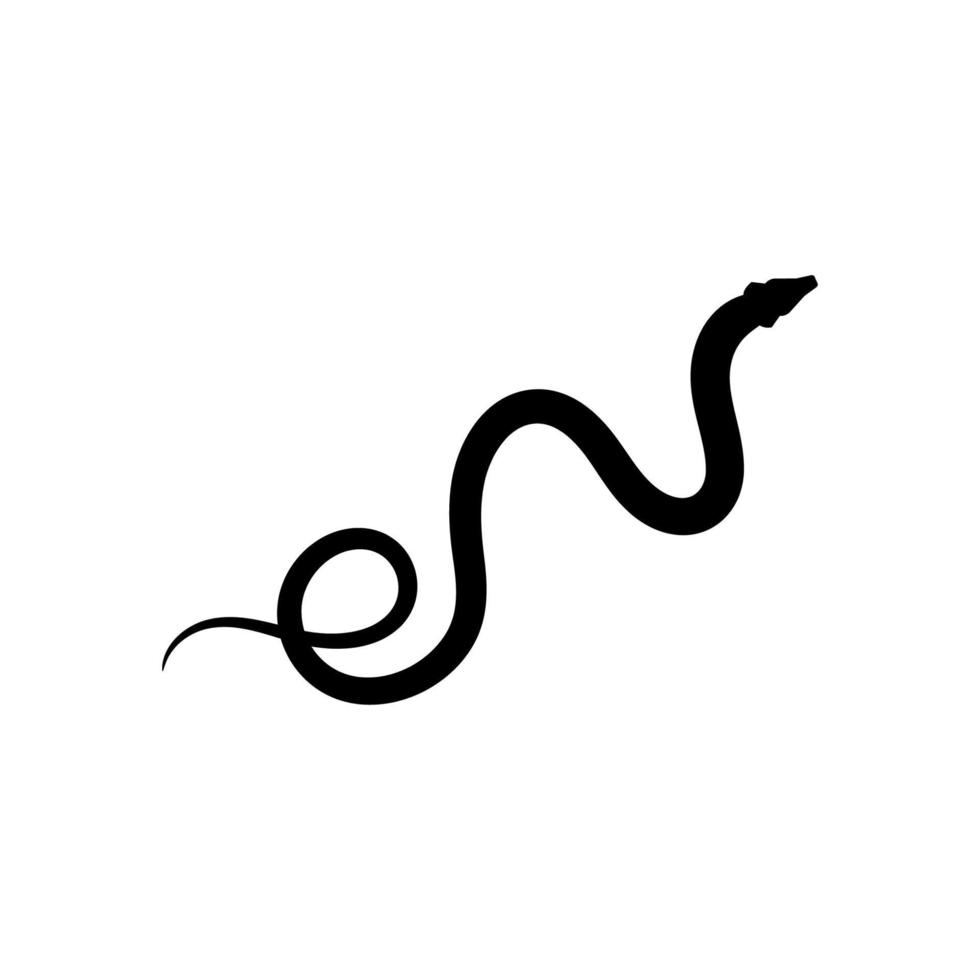Schlangensymbol Silhouettenvektor vektor