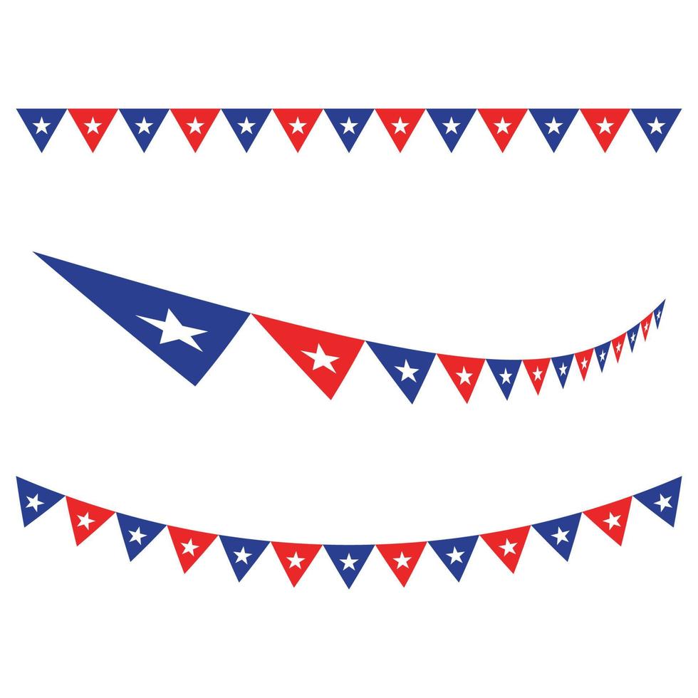 Flagge amerikanische Vektor-Symbol-Illustration vektor