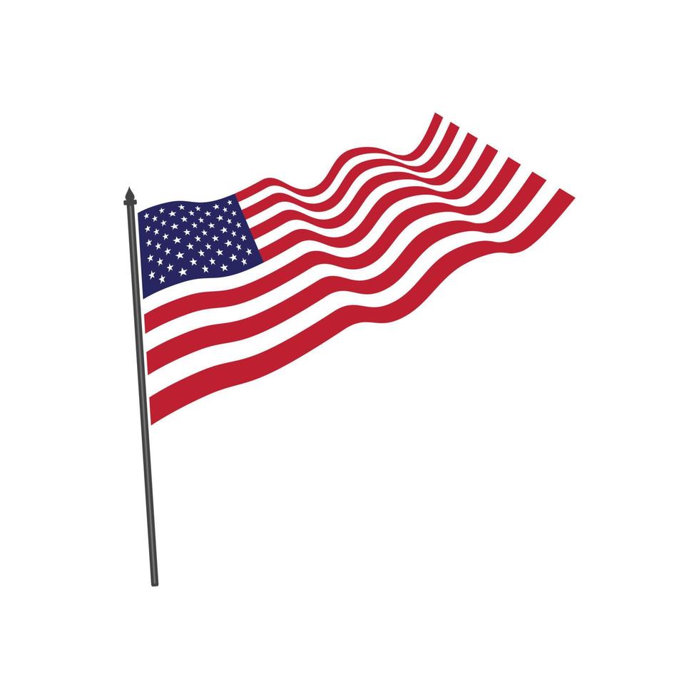 Flagge amerikanische Vektor-Symbol-Illustration vektor