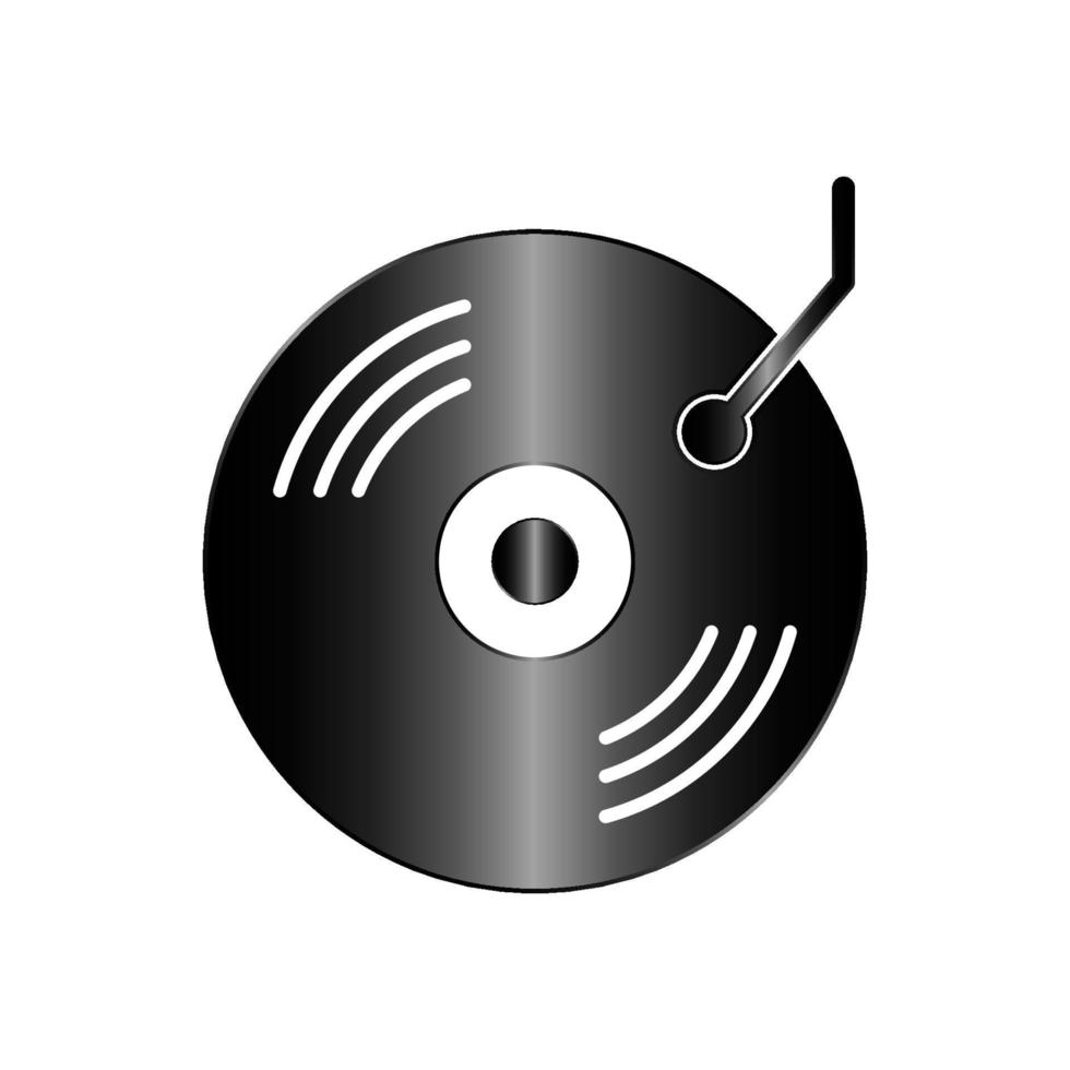 Vinyl-Schallplatten-Icon-Vektor-Design-Vorlagen vektor