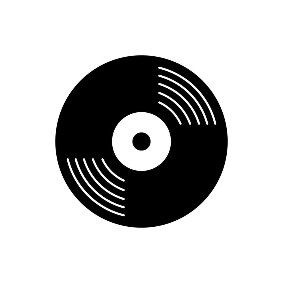 Vinyl-Schallplatten-Icon-Vektor-Design-Vorlagen vektor