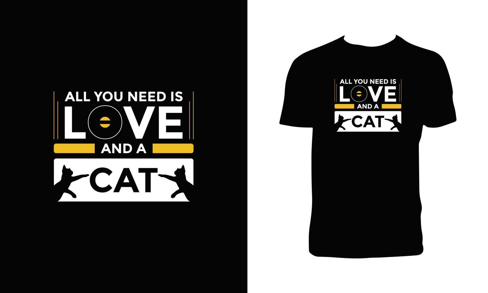 Typografisches T-Shirt-Design für Katzenliebhaber vektor