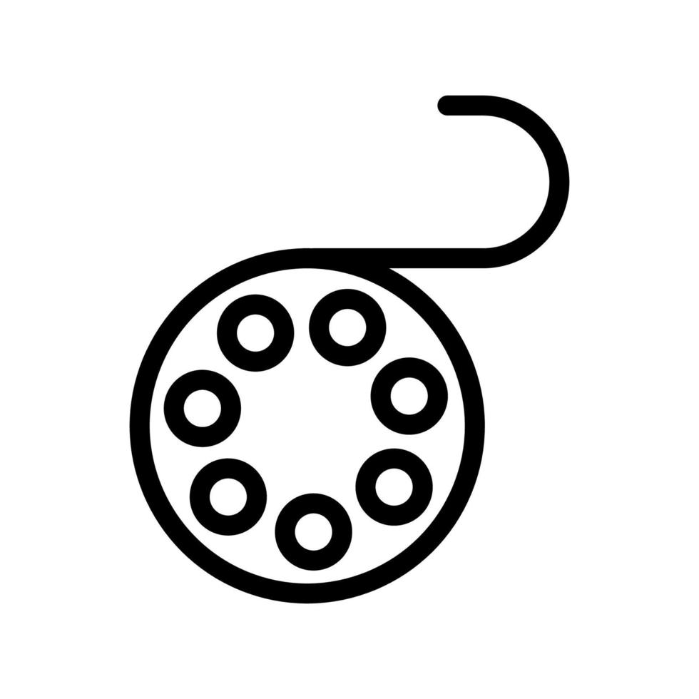 videoband ikon linje isolerat på vit bakgrund. svart platt tunn ikon på modern översikt stil. linjär symbol och redigerbar stroke. enkel och pixel perfekt stroke vektor illustration