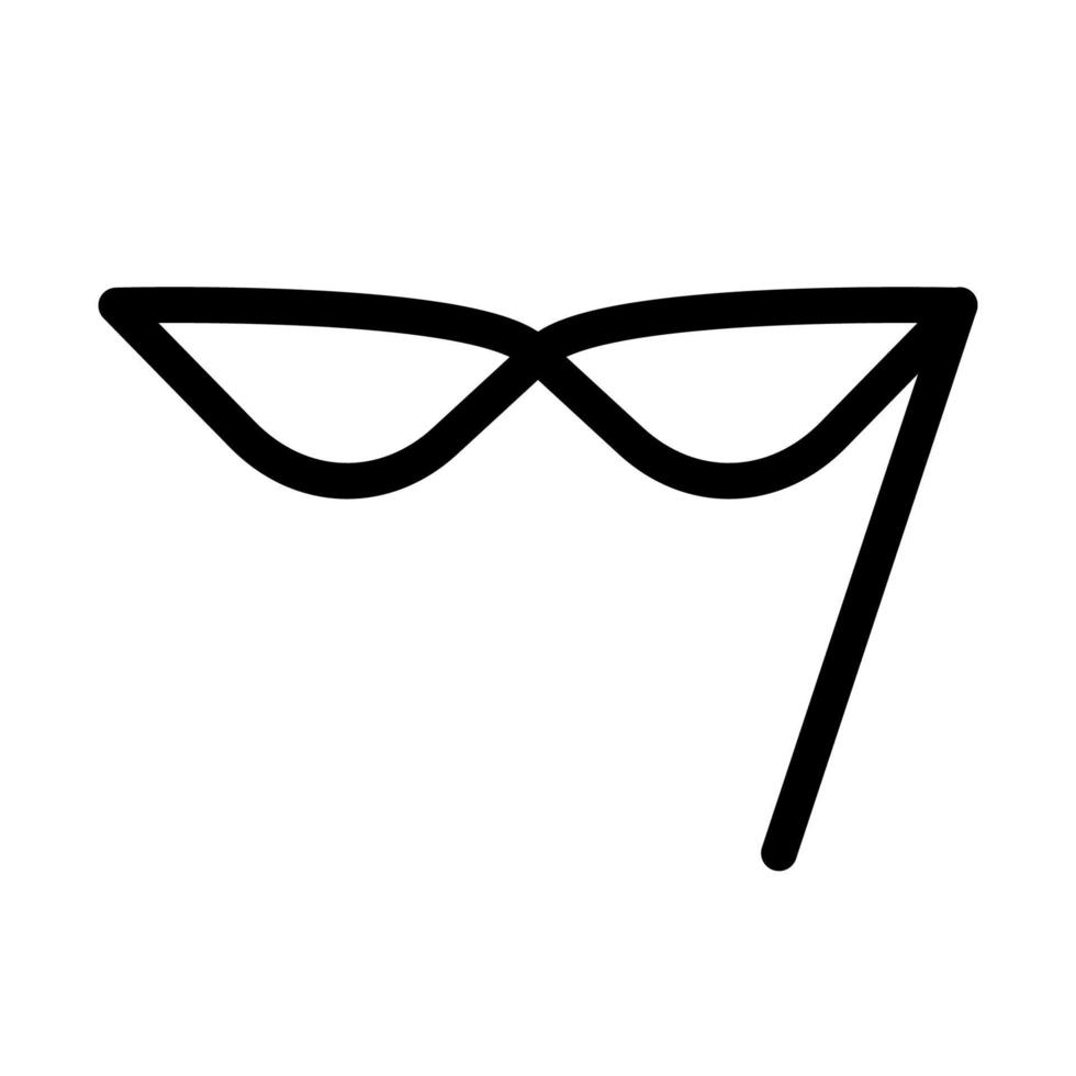 teater glasögon ikon linje isolerat på vit bakgrund. svart platt tunn ikon på modern översikt stil. linjär symbol och redigerbar stroke. enkel och pixel perfekt stroke vektor illustration