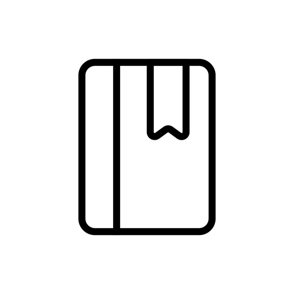 Tagebuch-Icon-Linie isoliert auf weißem Hintergrund. schwarzes, flaches, dünnes Symbol im modernen Umrissstil. Lineares Symbol und bearbeitbarer Strich. einfache und pixelgenaue strichvektorillustration vektor
